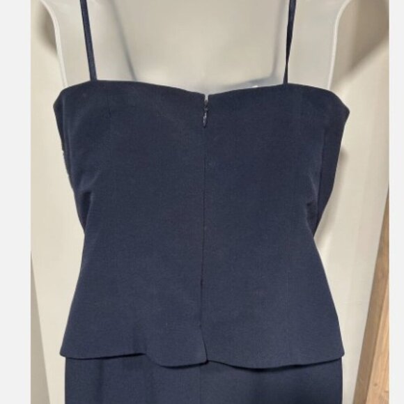 DAYMOR Couture Column Gown w/ Jacket Mother of Bride/Groom Blue Beaded Size 10 - Picture 13 of 16